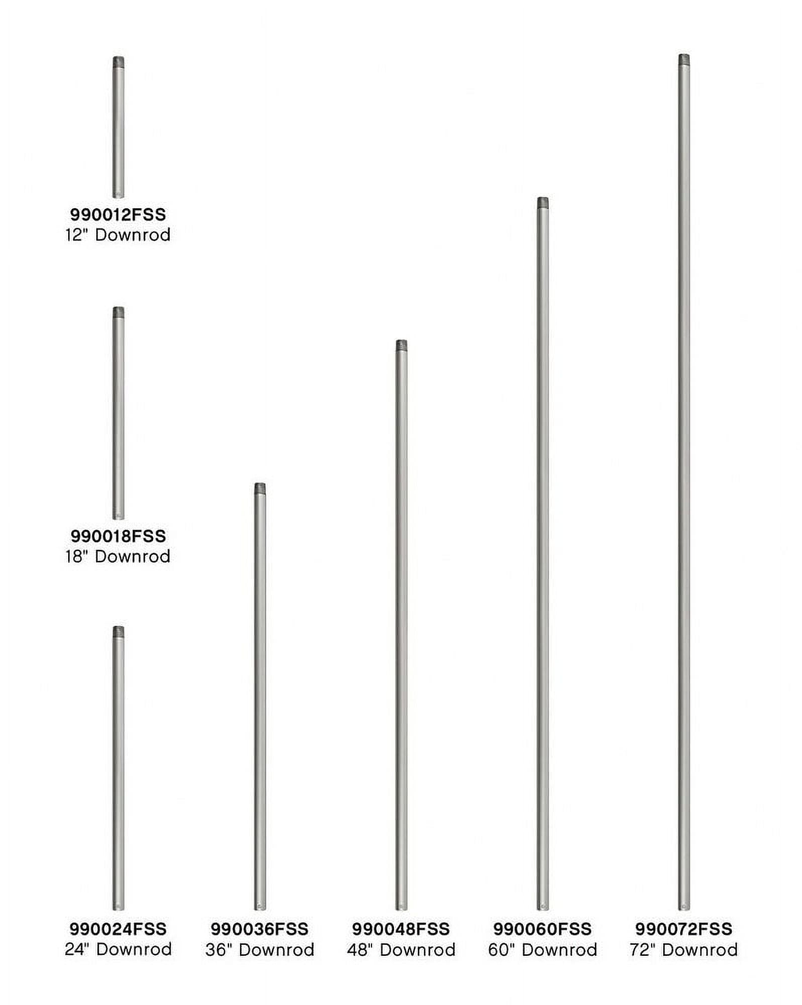 18-inch Satin Steel Ceiling Fan Extension Downrod