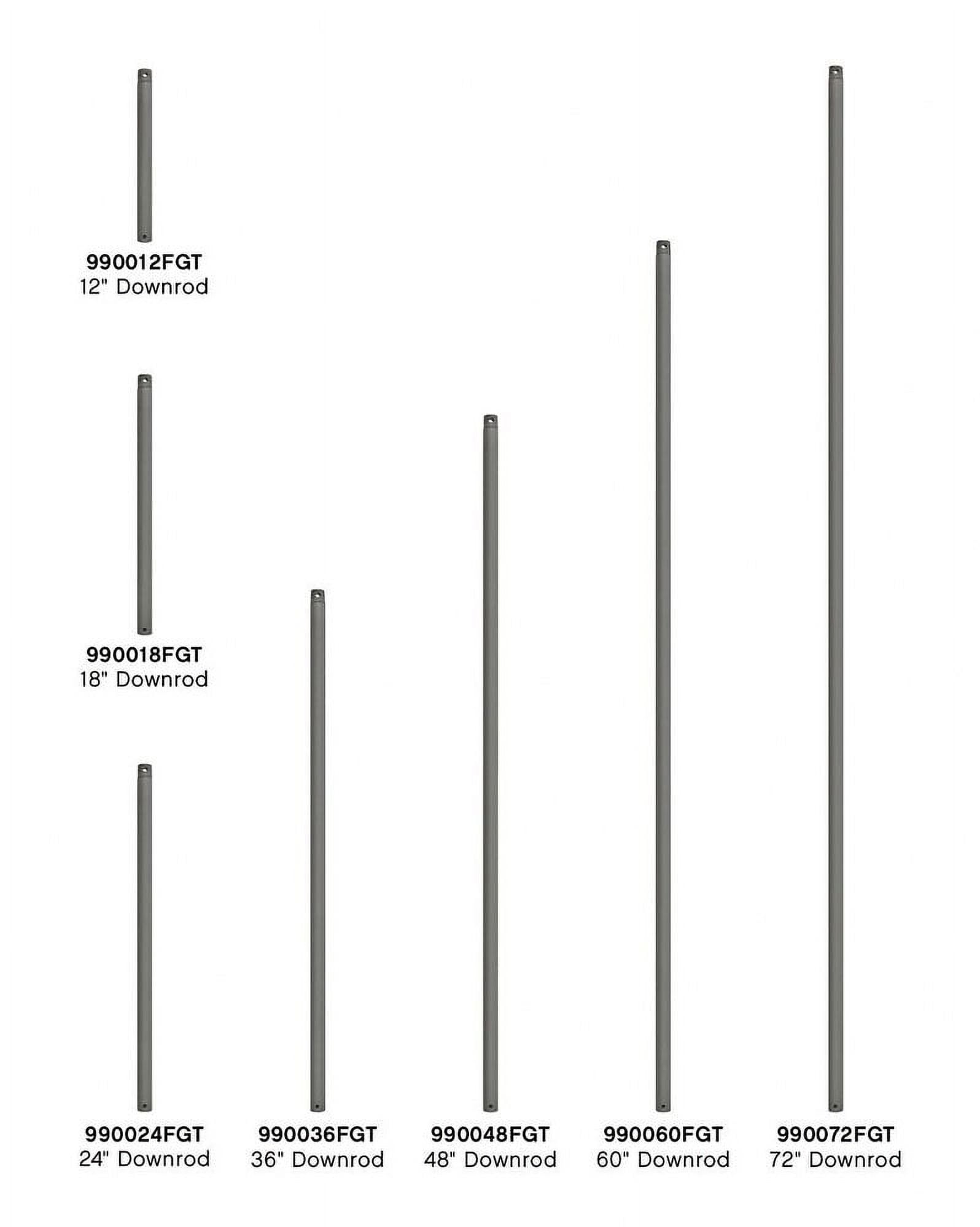 Graphite Steel 24-Inch Ceiling Fan Extension Downrod