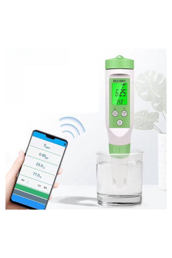 9901 Compatible Water Quality Tester 3 in 1 Temperature TDS PH Meter By Mobile App ,Easy to Use