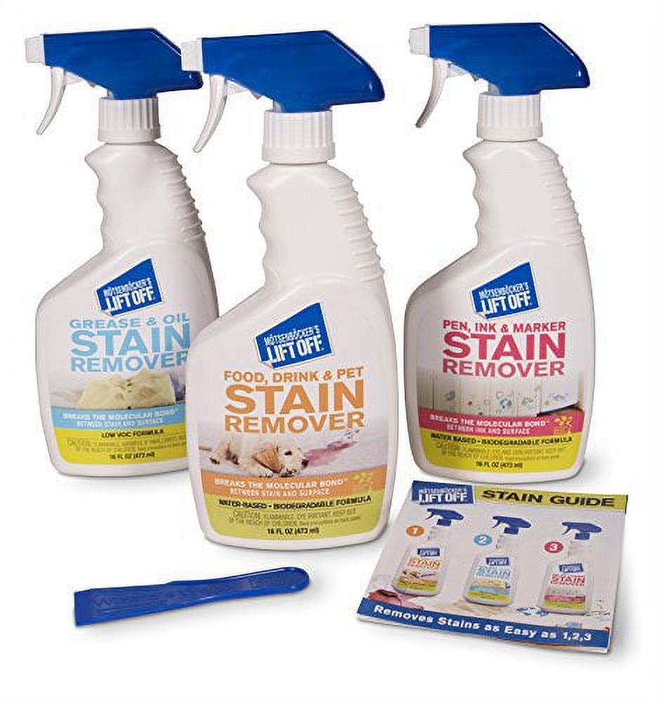 99089 3in1 Stain Removal Kit 16Ounce Spray Bottles Fast and Easy