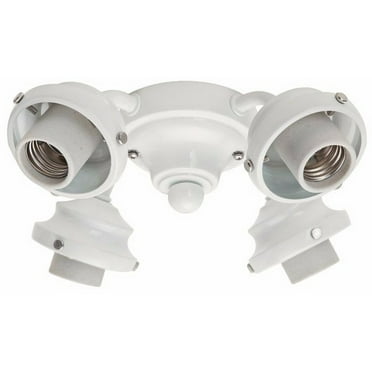 99145-Hunter Fans-Accessory-Four Light Fitter-10.5 Inches Wide by 3.2 Inches High-Snow White Finish