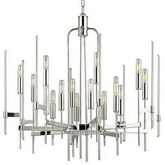 9916-PN-Hudson Valley Lighting-Bari - Sixteen Light Chandelier-Polished Nickel Finish -Traditional Installation