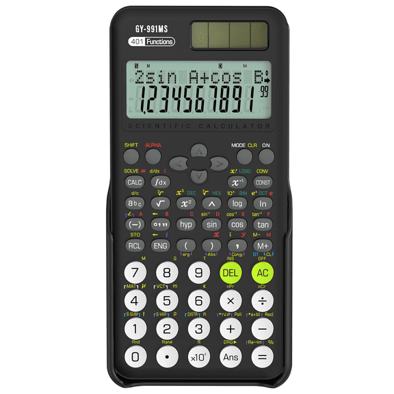 Newyes 991 MS Scientific Calculator for Students, Science Calculator for Middle and High School Supplies Calculator with Cover (Black)