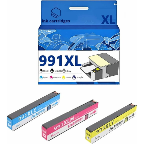 991XL Ink Cartridge Compatible for  777z 772dn 774dn 779dn 755dn Printers, Leak-Proof Design Crisp Printing, Home & Office Use