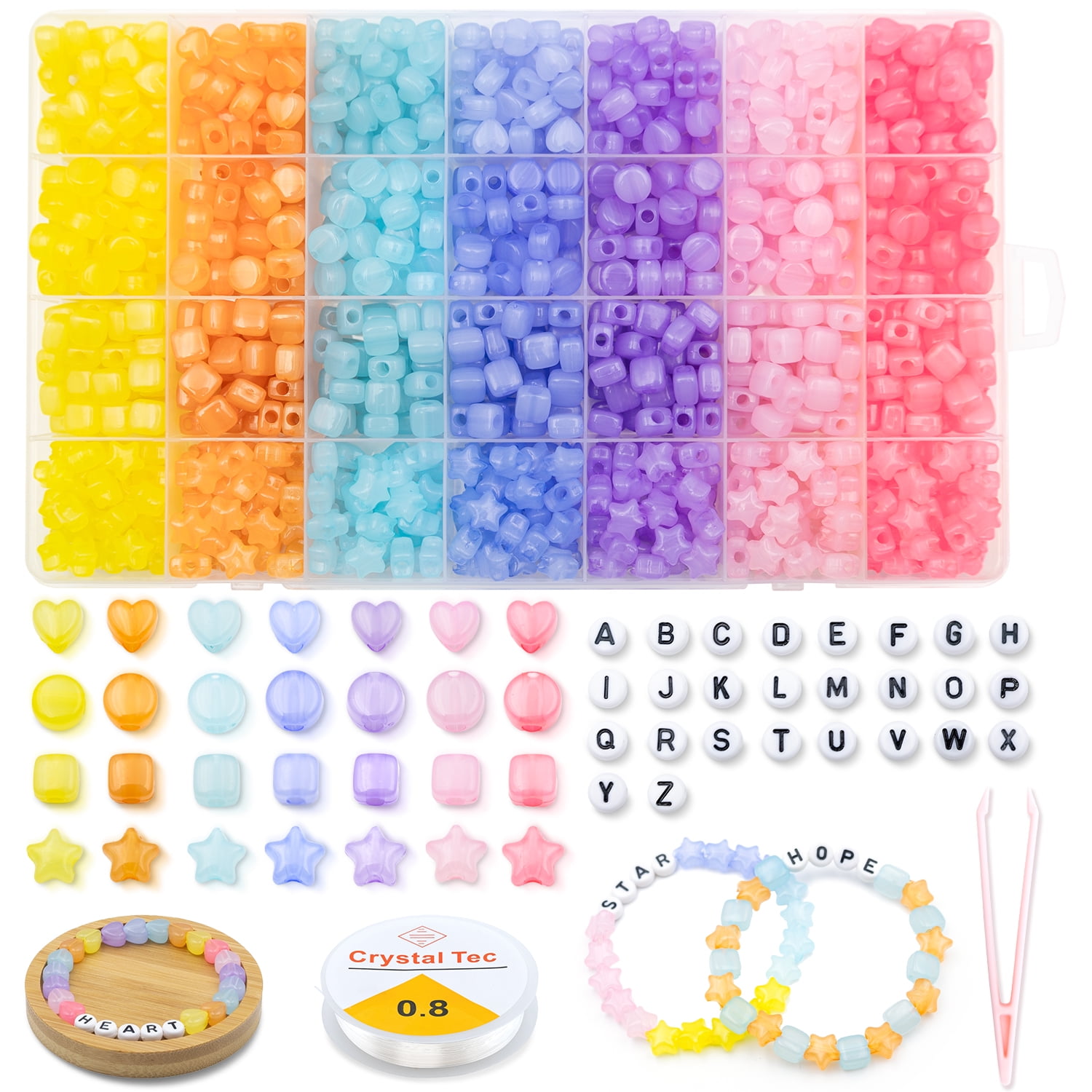 993 Pcs Friendship Bracelet Making Kit for Girls Jewelry Making 7 Colors Bracelet Beads Acrylic Letter Beads DIY Necklaces Kits Art Crafts for Child