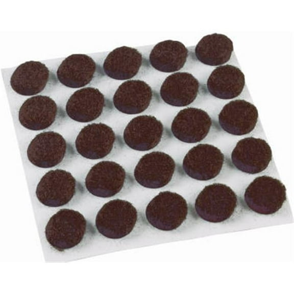 9949 0.37 in. Round Scratch Resistant Surface Gard Felt Pad- Brown- 75 Pack