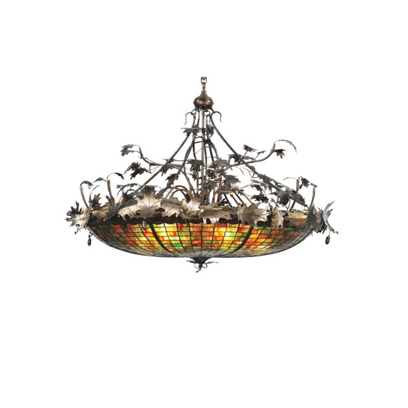 99572 Acorn And Oak Leaf 6 Light Inverted Pendant Fixture