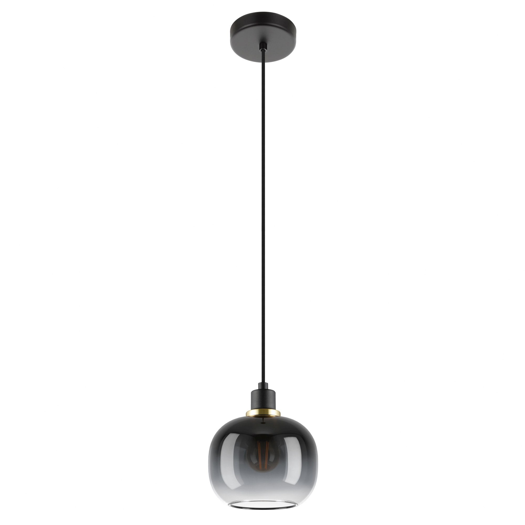 Oilella 6" Black Glass Mini Pendant Light