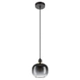 thumbnail image 1 of 99616A-Eglo Lighting-Oilella - 1 Light Pendant-8.58 Inch Tall and 7.56 Inch Wide-Black/Gold Finish-Black Gray Clear Glass Color, 1 of 7