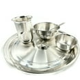thumbnail image 1 of 999 Pure Silver 10.0 Inch Hallmarked Light Weight Western Plate Dinner Set - Set#04, 1 of 5