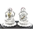 thumbnail image 1 of 999 Pure Silver Ganesh & Lakshmi / Laxmi Idol / Statue / Murti (Figurine #06), 1 of 5