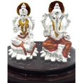 thumbnail image 1 of 999 Pure Silver Ganesh & Lakshmi / Laxmi Idol / Statue / Murti (Figurine #24), 1 of 6