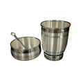 thumbnail image 1 of 999 Pure Silver Hallmarked 250ml Glass, 200ml Bowl & Spoon for Kids - Designer Set#05, 1 of 1