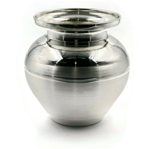 999 Pure Silver Hallmarked Puja Kalash - Style#03 Kalash Height & Capacity: 3.5" Kalash (300ml)