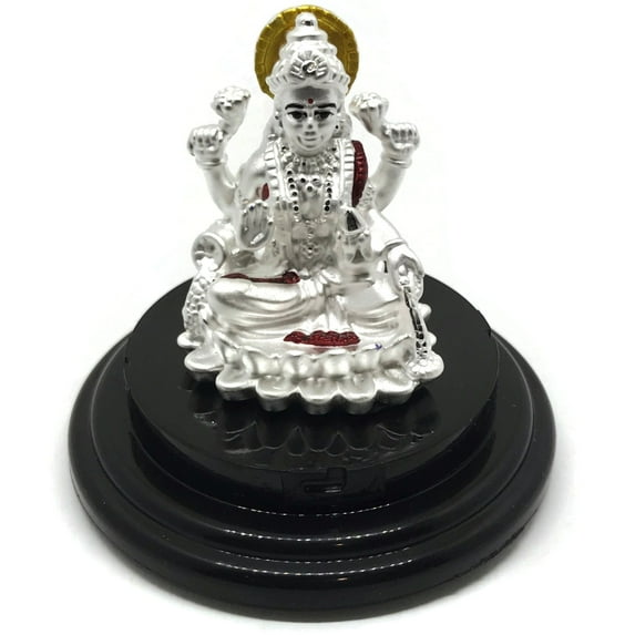 999 Pure Silver Lakshmi/Laxmi 1.5-inch Tall idol / Statue / Murti (Figurine #02)