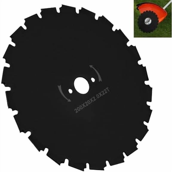 99944200131 20 mm Bore 22 Tooth, 8" Steel Brushcutter Blade Compatible with Echo SRM-210 SRM-225 SRM-230 SRM-260 SRM-265 SRM-280 SRM-311 SRM-340 SRM-400 SRM-410 Trimmers