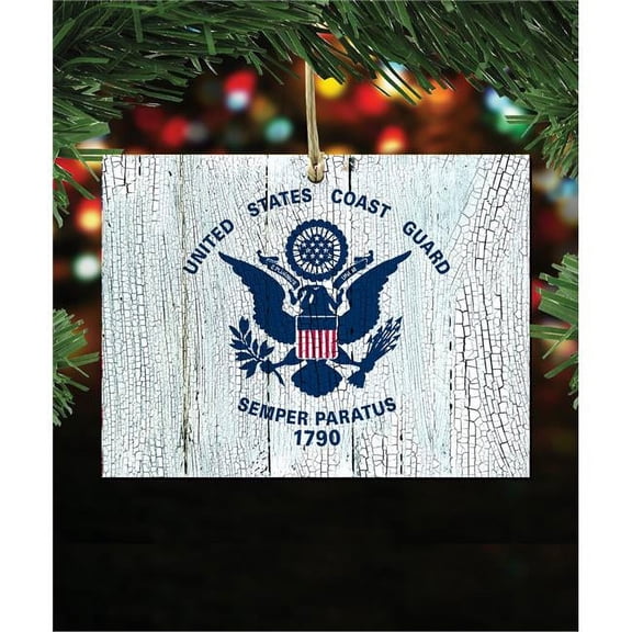 99998CG-M USA Coast Guard Wooden Magnet Set of 2