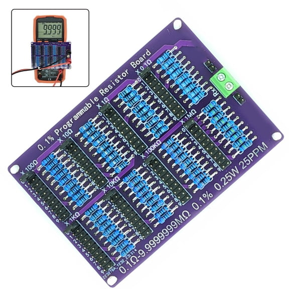 9999999 M 0.25W 25PPM Power blocking plate resistance tolerance 0.1% 8 steps