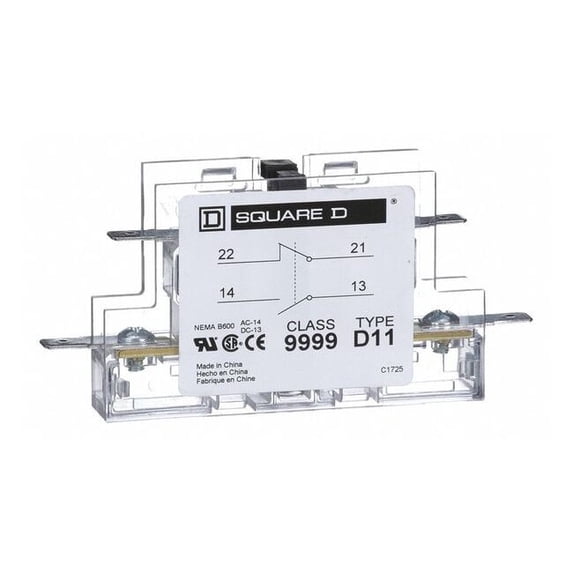 Square D Auxiliary Contact,1NO,1NC 9999D11