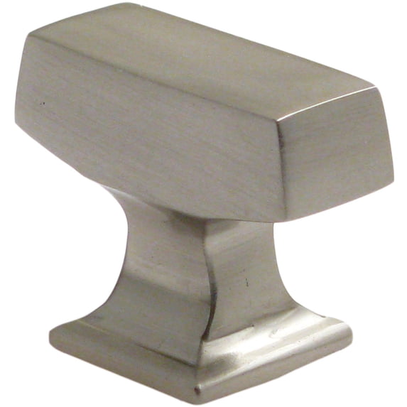 999SN 1-3/8" Modern Rectangular Cabinet Knob Satin Nickel Finish