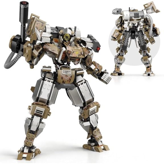 99A Mech Robot Transforming Building Blocks Set for Adults, Combat Warrior Justice Hero Soldier Mech Model Building Kit,700+ Pieces