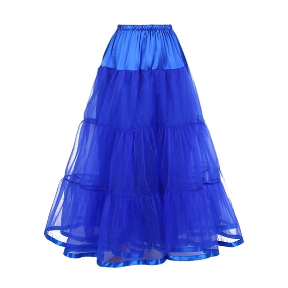 99CM Free Long Women's 50s Ankle Length Petticoats Wedding Petticoat Slips Crinoline Underskirt for Prom Evening Wedding Dresses