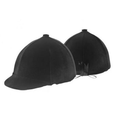 99ER One Size Ovation Horse Lightweight Comfort Velvet Helmet Cover Black