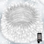 99FT 300 LED String Lights, Cool White Fairy Lights Plug in, 16 Modes Transparent Wire, 29V Low Voltage for Indoor Outdoor Christmas Wedding Party Decoration