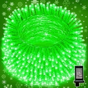 99FT 300 LED String Lights, Green Fairy Lights Plug in, 16 Modes Transparent Green Wire, 29V Low Voltage for Indoor Outdoor Christmas Wedding Party Decoration