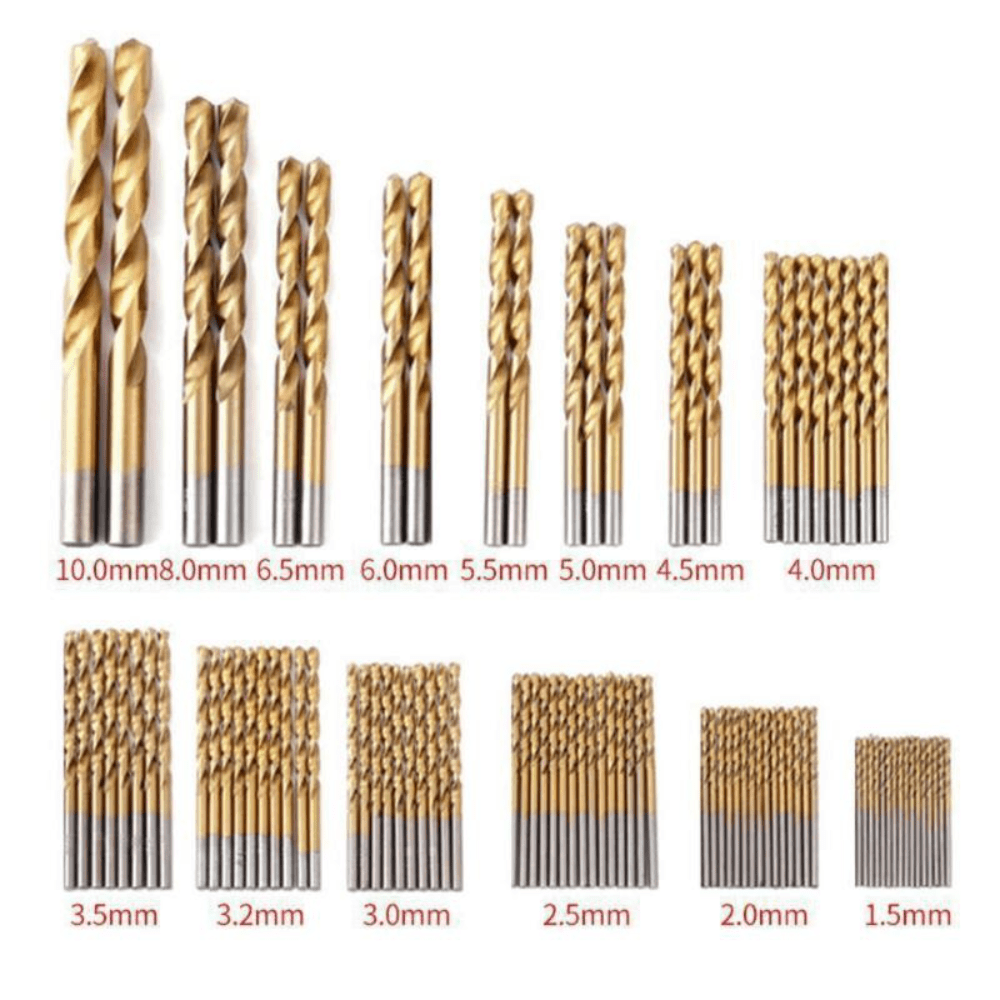 99PCS HSS Metric Drill Bit Sets For Drilling Stainless Steels & Hard