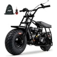 thumbnail image 1 of 99cc 4-Stroke Gas Powered Mini Bike for Teens Ages 13+, Up to 28 MPH, Pull Start, Automatic Clutch, Rear Disc Brake, 145/70-6 Street Tires, 220 lb Capacity, 1 of 8