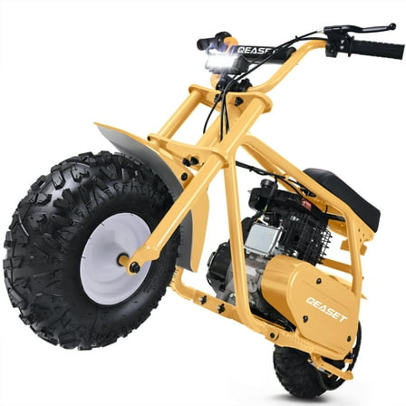 99cc Dirt Bike, Gas Powered, 4-Stroke with LED Headlight, 22MPH Minibike Trail Bike, Pull Start, Poucket Bike for Teenager and Adult, Summer Gift
