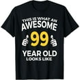 thumbnail image 1 of 99th Birthday T Shirt Awesome 99 Years Old Gifts T-Shirt100% cotton, 1 of 5
