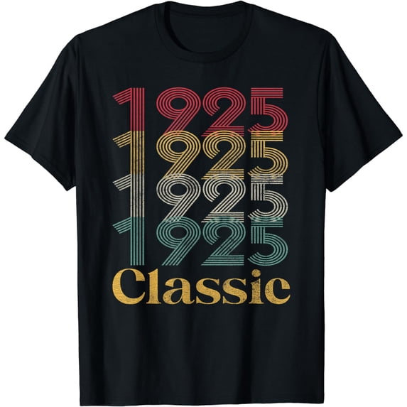 99th Birthday for Men Calssic 1925 Retro 99 Year Old Bday T-Shirt