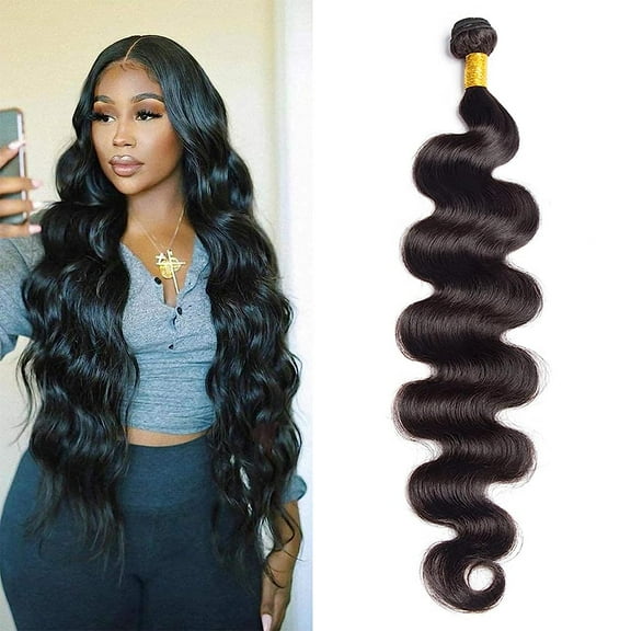 9A Brazilian Virgin Hair Body Wave 10 Inches 100% Unprocessed Virgin Brazilian Body Wavy Human Hair Weave 1B