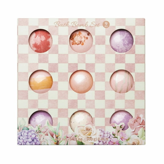 9-Piece Bath Bomb Gift Set by Generic Brand - 9 Unique Scents Ideal for Mother's Day Body Care Set