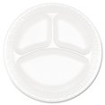 thumbnail image 1 of 9Cpwcr Concorde Foam Plate 3-Comp 9-Inch Dia White 125/Pack 4 Packs/Carton, 1 of 1