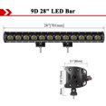 9D Lens Tractor Car SUV 4wd 4x4 Flood LED Work Light Bar For Jeep Ford