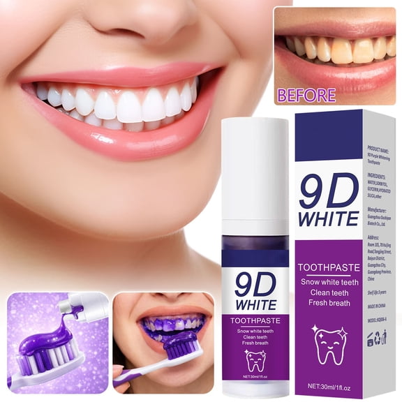 9D Mineral Toothpaste, Teeth whitening Powder, Freshen Breath Whitening, Remineralizing Tooth