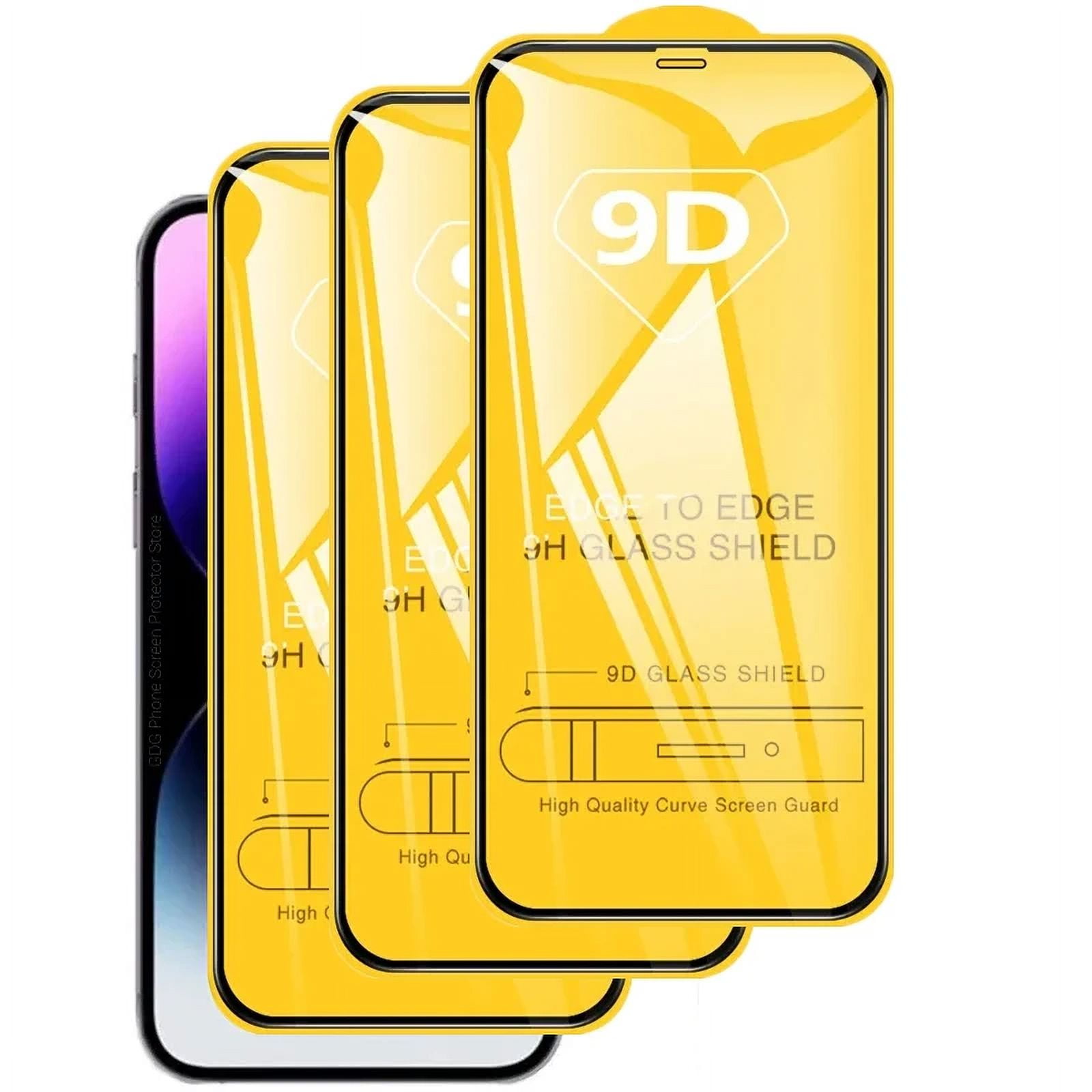 9D Tempered Glass for iPhone 14 13 12 11 15 Pro Max Screen Protector