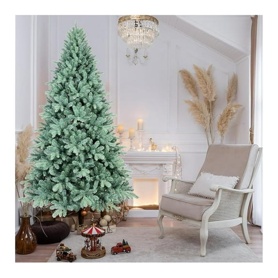 9FT Blue Spruce Artificial Christmas Tree, Premium Unlit Christmas Tree ...