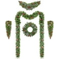 thumbnail image 1 of 9FT Christmas Garland Decoration Prelit Christmas Garland with 100 Lights - Lighted Garland with Pine Cones Red Berries Cedar Lush 282 Branches Garland for Mantle Stairs Door Tree Timer, 1 of 9
