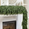 thumbnail image 1 of 9FT Christmas Garland, Real Touch Green Cedar Garland for Christmas Decorations, Artificial Greenery Garland for Table, Mantle, Wall, Indoor, Outdoor Holiday Decorations, 1 of 9