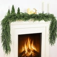 thumbnail image 1 of 9FT Christmas Norfolk Pine Garland, Real Touch Faux Green Garlands, Winter Artificial Greenery Garland for Mantle, Stairs, Table, Fireplace, Indoor & Outdoor Christmas Decorations, 1 of 10