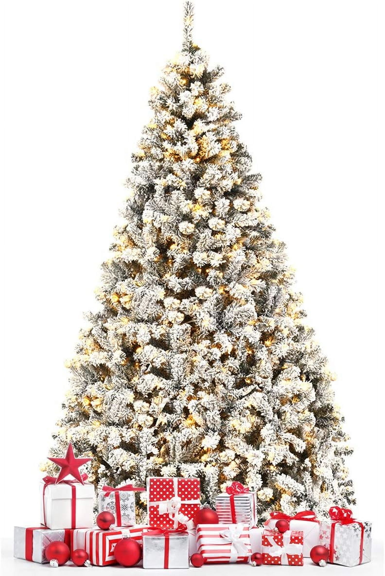 9FT Christmas Tree, Premium PVC Needles, 1498 Branch Tips, PreLit