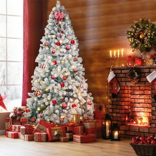 White Ceramic Christmas Tree (6.75 Small, Multicolored Lights) 