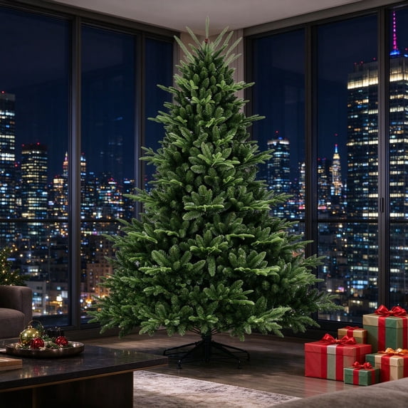 EDOEMSE Statement 7.5FT Christmas Tree a full 2441-tip silhouette with ...