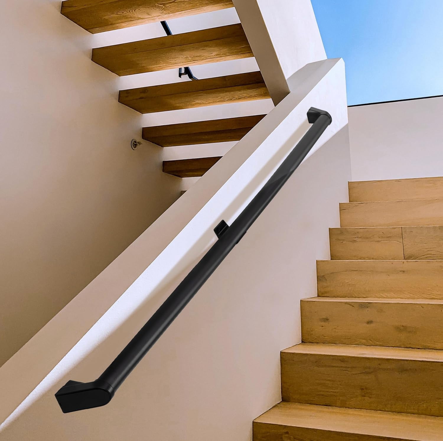 9FT Modern Aluminum Handrail Set - ADA Compliant Indoor & Outdoor Stair ...
