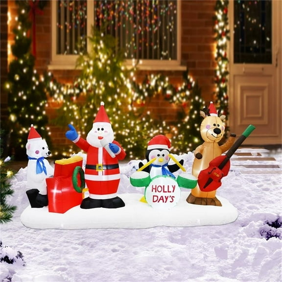 9FT Multi-Colored Christmas Band Inflatable.