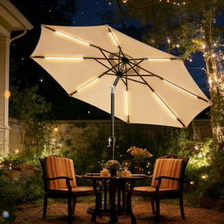 11FT Large Outdoor Patio Umbrella - Durable UV Protection, Waterproof, and  Windproof with Easy Push Button Tilt and Crank System, Perfect for  Backyard, Beach, and Poolside Shade - Walmart.com